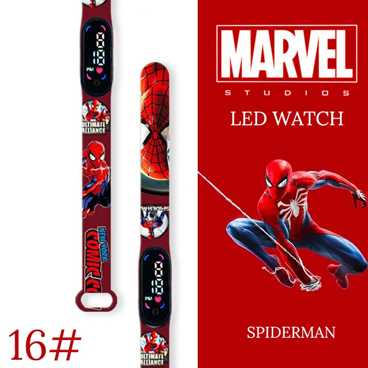 MINISO Spiderman Kids Digital Watch - Waterproof LED Sport Wristband