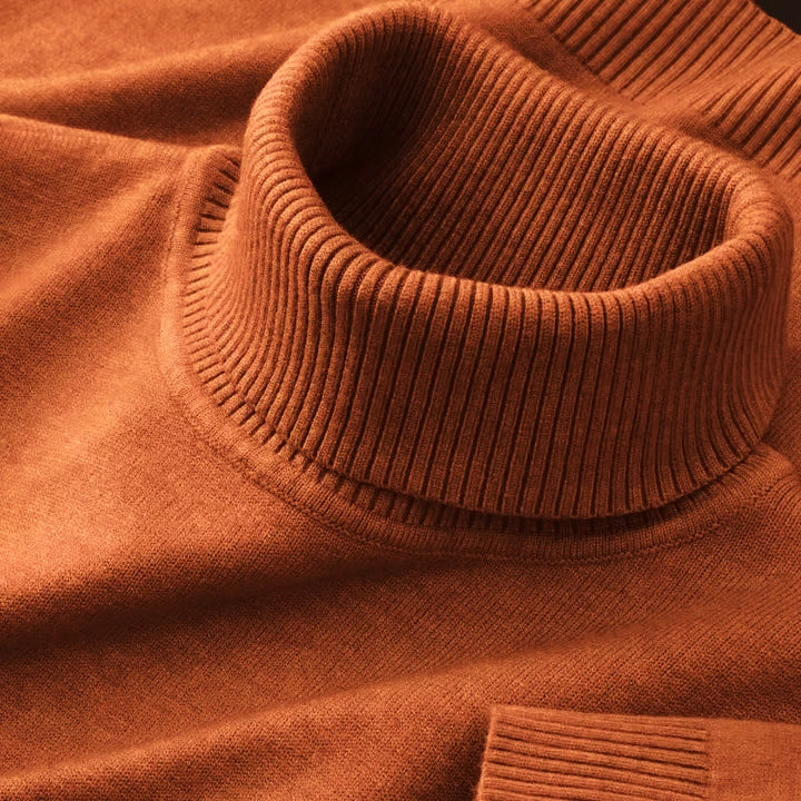 New Mens Knitted Sweaters Solid Color Turtleneck Breathable Pullovers Warm Outdoor Basic Streetwear autumn Business Tops