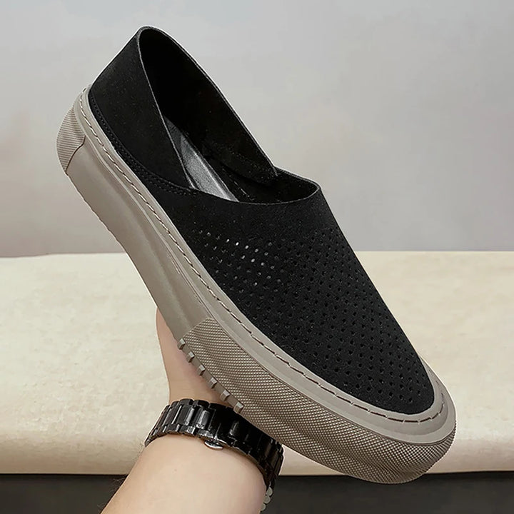 Soft Surface Breathable 2024 New Slip-On Beanie Shoes Driving Casual Men's Lazy Loafers Comfortable and Versatile Men's Shoes Trendyy and Fashionable