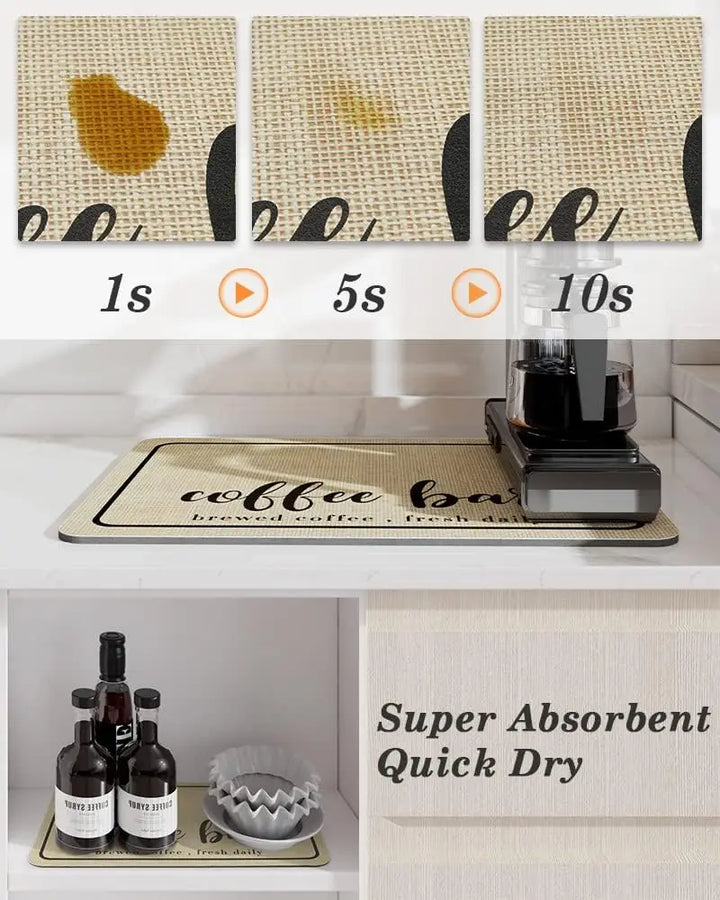 Large Super Absorbent Kitchen Mat – Quick Dry Draining Pad