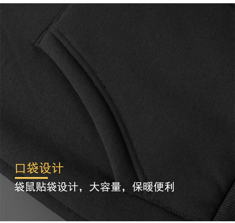 Winter Lambswool Coats Thicken Warm Jackets Long Sleeve Zipper Hoodies Casual Sports Fleece Black Coat Hooded Men Women Jacket