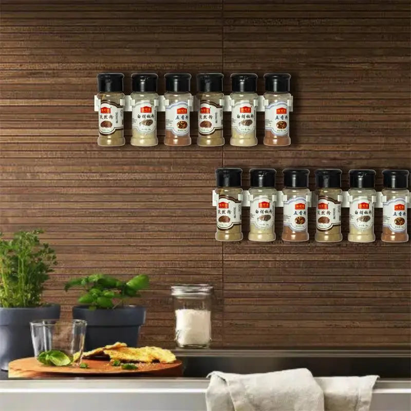 Kitchen Jar Rack – Wall-Mounted Spice Holder