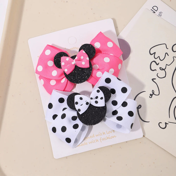 Polka Dot Bow Hair Clips – Toddler Accessories