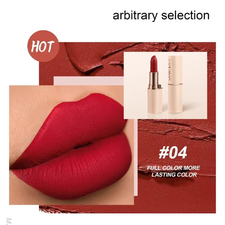 Deep Red Matte Lipstick – Waterproof Cosmetics