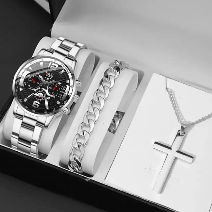 DEYROS Fashion Watch Set – Men's Calendar