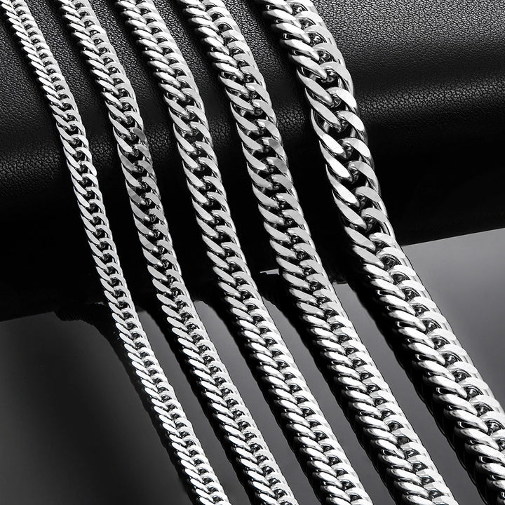 Stainless Steel Cuban Link Chains – Various Sizes