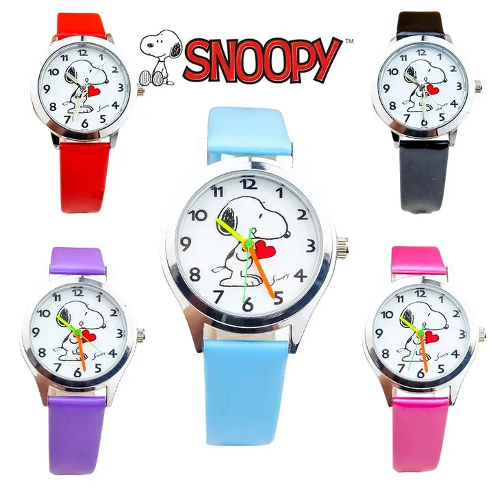 MINISO Snoopy Kids Quartz Watch - Kawaii Noctilucent Design