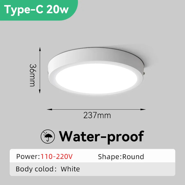 Modern Led Ceiling Lamp Ceiling Light Fixture Waterproof Bathroom Lights For Kitchen Bedroom Living Room Indoor Lighting 85-220V