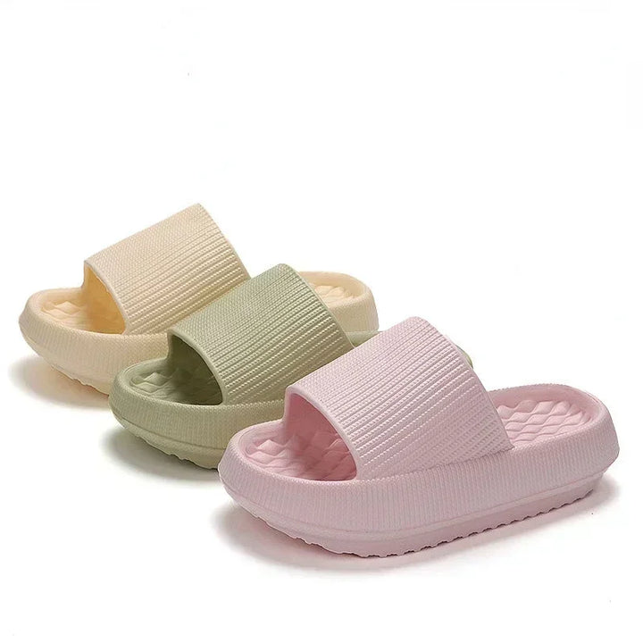 Women's Thick Platform Cloud Slippers EVA Soft Sole Pillow Slides Summer Beach Flip Flops Women Non Slip Bathroom Home Slippers