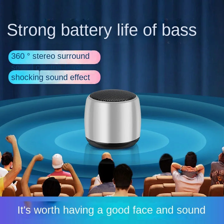 Small Wireless Bluetooth Speaker Mini Mobile Phone Subwoofer Outdoor Portable Audio Big Sound Loundspeaker