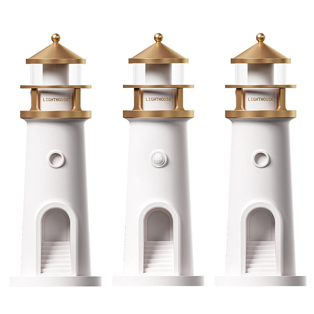 Lighthouse Projection Light Small Night Light Multi-Function Creative Desktop Light Atmosphere Light for Home Decor