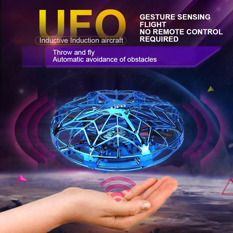 UFO induction aircraft remote control aircraft flying ball drone gesture intelligent suspended flying saucer children's toy boy