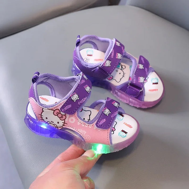 Baby LED Light Sandals – Hello Kitty Anti-Slip Shoes