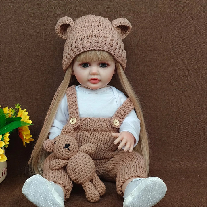 Lifelike Reborn Dolls Realistic Full Silicone Baby Bebe Vinyl 50CM Newborn Girl Doll Princess Toddler Toy Gift