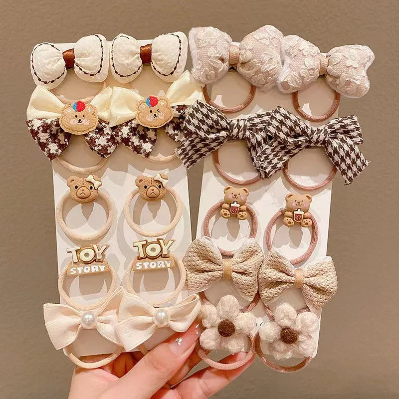 "10pcs Baby Cartoon Hair Bands – Cute Bow Ties