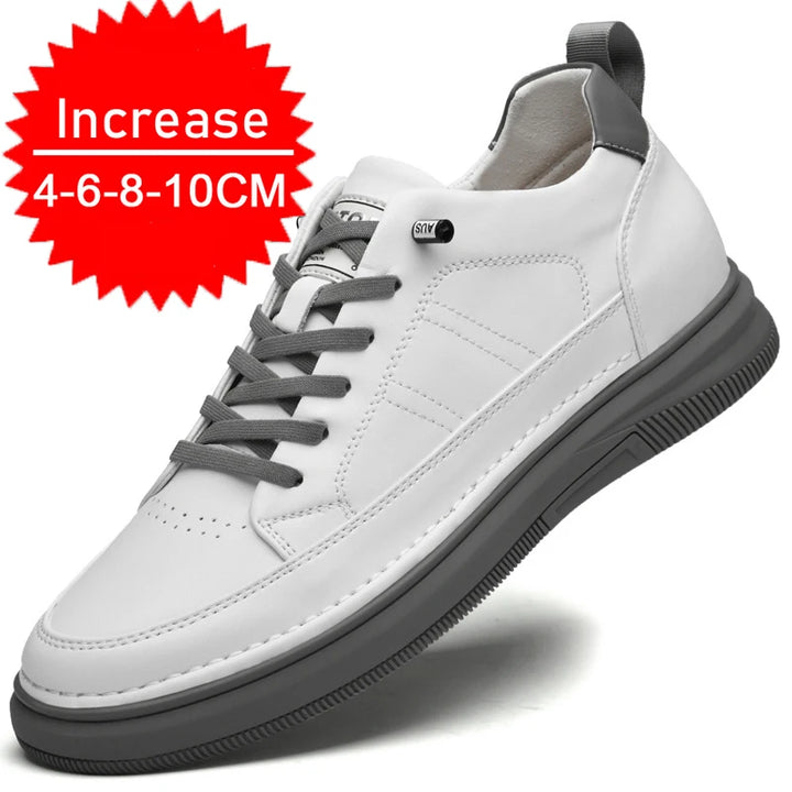 Casual Men Elevator Shoes Height Increase Shoes for Men Height Increase White Shoes Black Shoes 6/8CM Tall Shoes Lift Sneakers