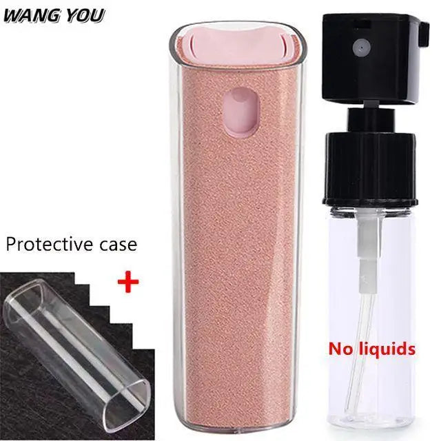 Q2 Microfiber Screen Cleaner Spray Bottle Set Mobile Phone Ipad Computer Microfiber Cloth Wipe Iphone Cleaning Glasses Wipes