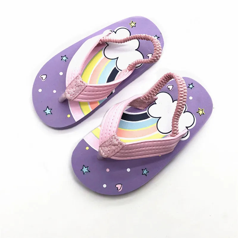 Toddler Flip Flops Shoes Little Kid Sandals with Back Strap Boys Girls Water Shoes for Beach and Pool