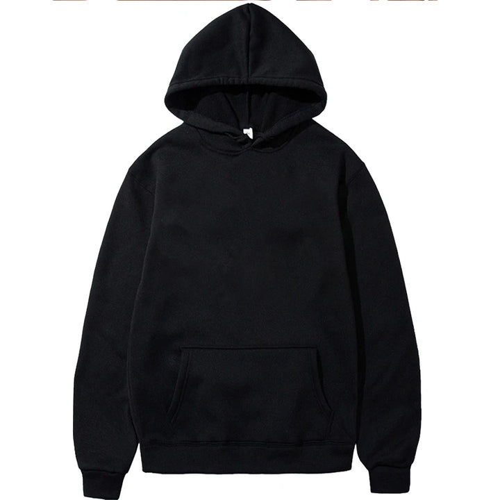 Men's Hoodie – Casual Solid Color Sweatshirt