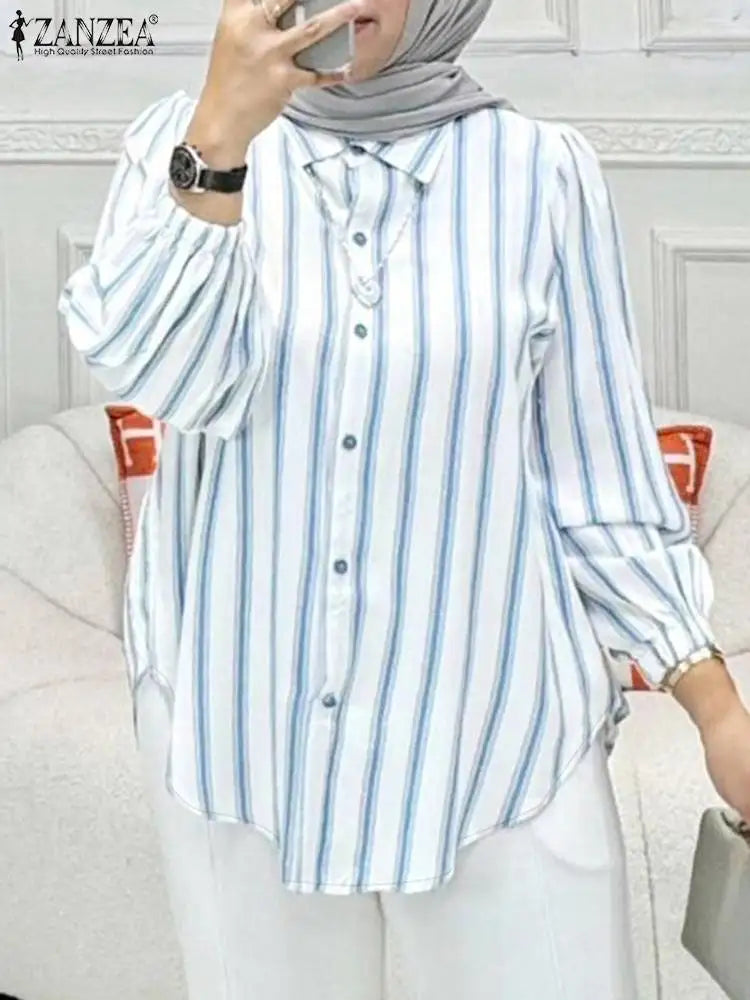 ZANZEA OL Stripe Tunic