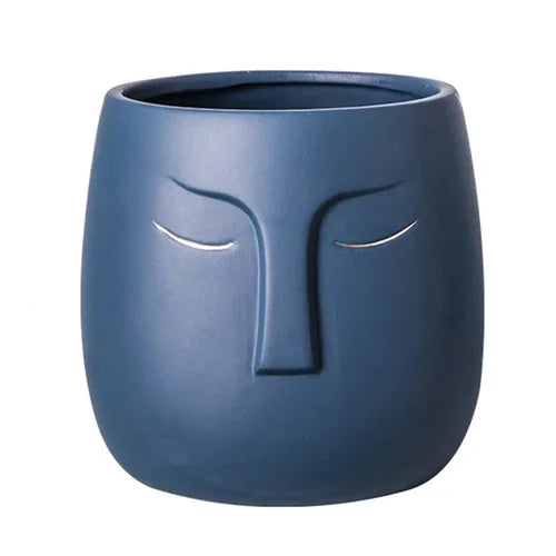 European Face Ceramic Planter