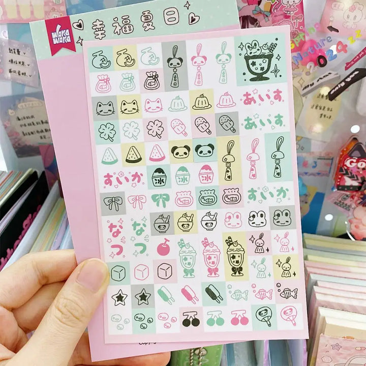 Kawaii Animal Deco Sticker Sheet