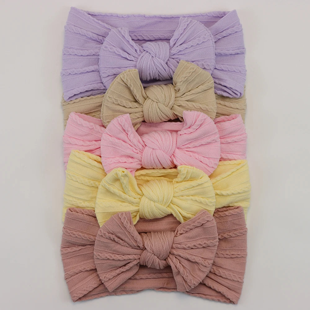 Baby Bows Headbands – Elastic Knit