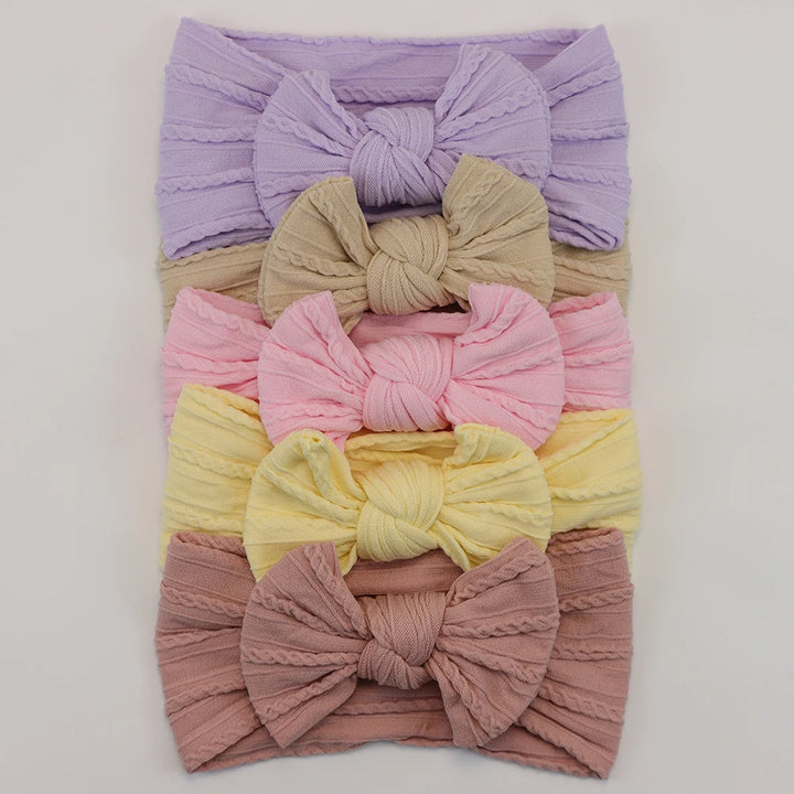 Baby Bows Headbands – Elastic Knit