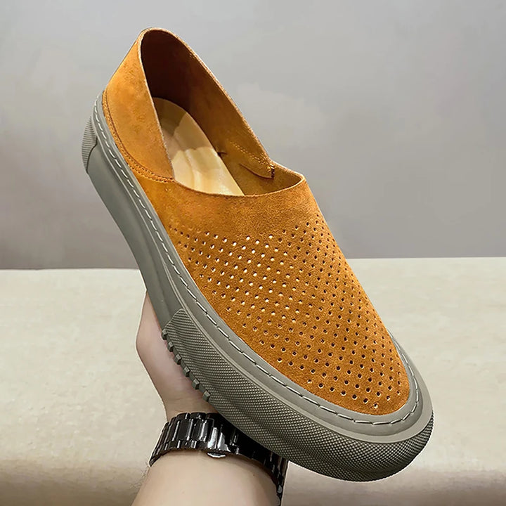 Soft Surface Breathable 2024 New Slip-On Beanie Shoes Driving Casual Men's Lazy Loafers Comfortable and Versatile Men's Shoes Trendyy and Fashionable