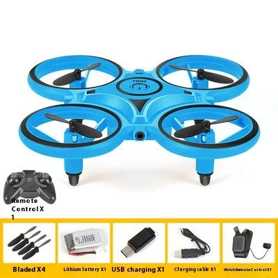 Rc Intelligent Gesture Induction Uav Flying Saucer Watch Quadcopter Fall Resistant Suspension Remote Control Small Aircraft Toy