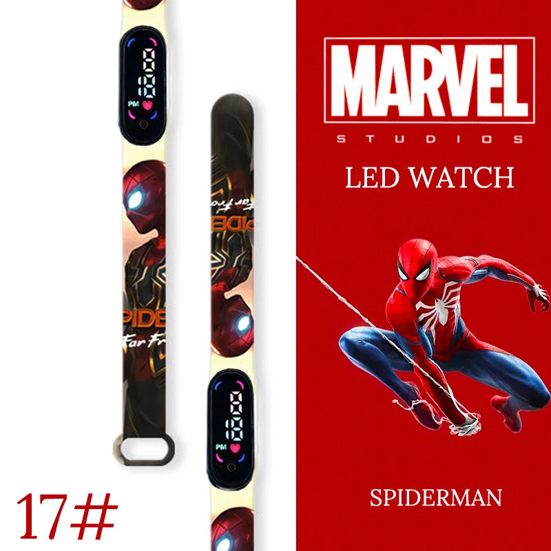 MINISO Spiderman Kids Digital Watch - Waterproof LED Sport Wristband