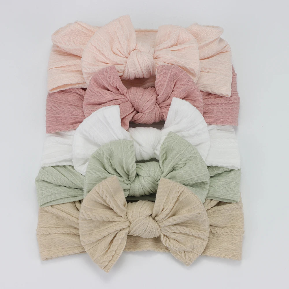 Baby Bows Headbands – Elastic Knit