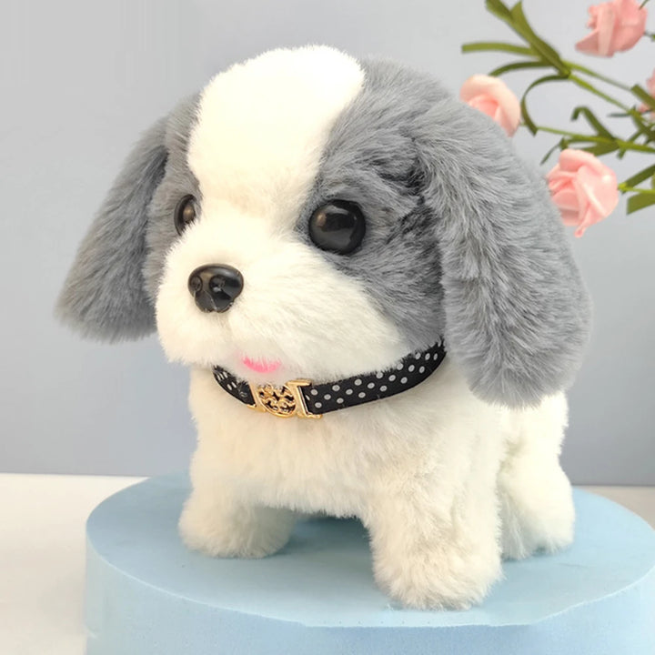 Interactive Plush Puppy Toy – Remote Control Walking & Barking