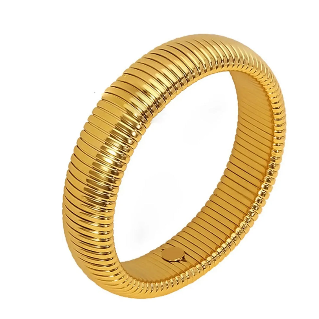 18K Gold Plated Bracelet – Retro Stainless Steel