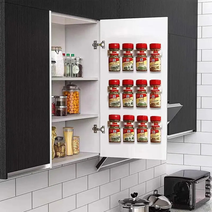 Kitchen Jar Rack – Wall-Mounted Spice Holder