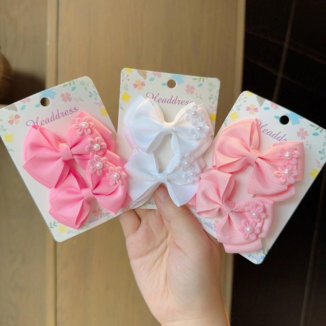 Baby Hair Bows – Ribbon Bowknot Clips