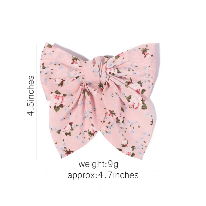 Sweet Print Bow Hair Clips – Summer Accessories