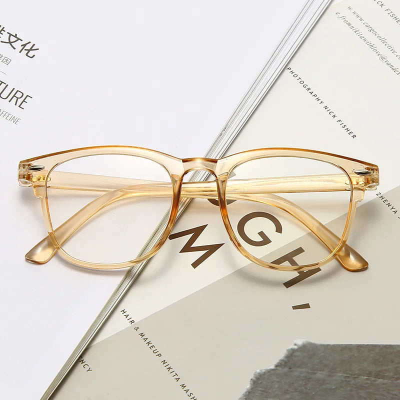 New Vintage Transparent Computer Glasses Frame Women Men Anti Blue Light Eyewear Blocking Glasses Optical Spectacle