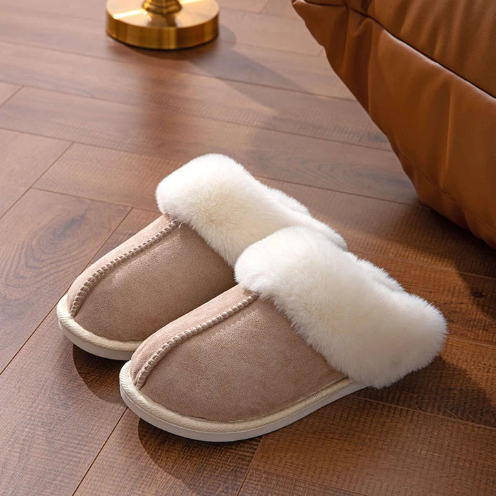 Winter Warm Fur Slippers – Women's Fluffy Home Slides