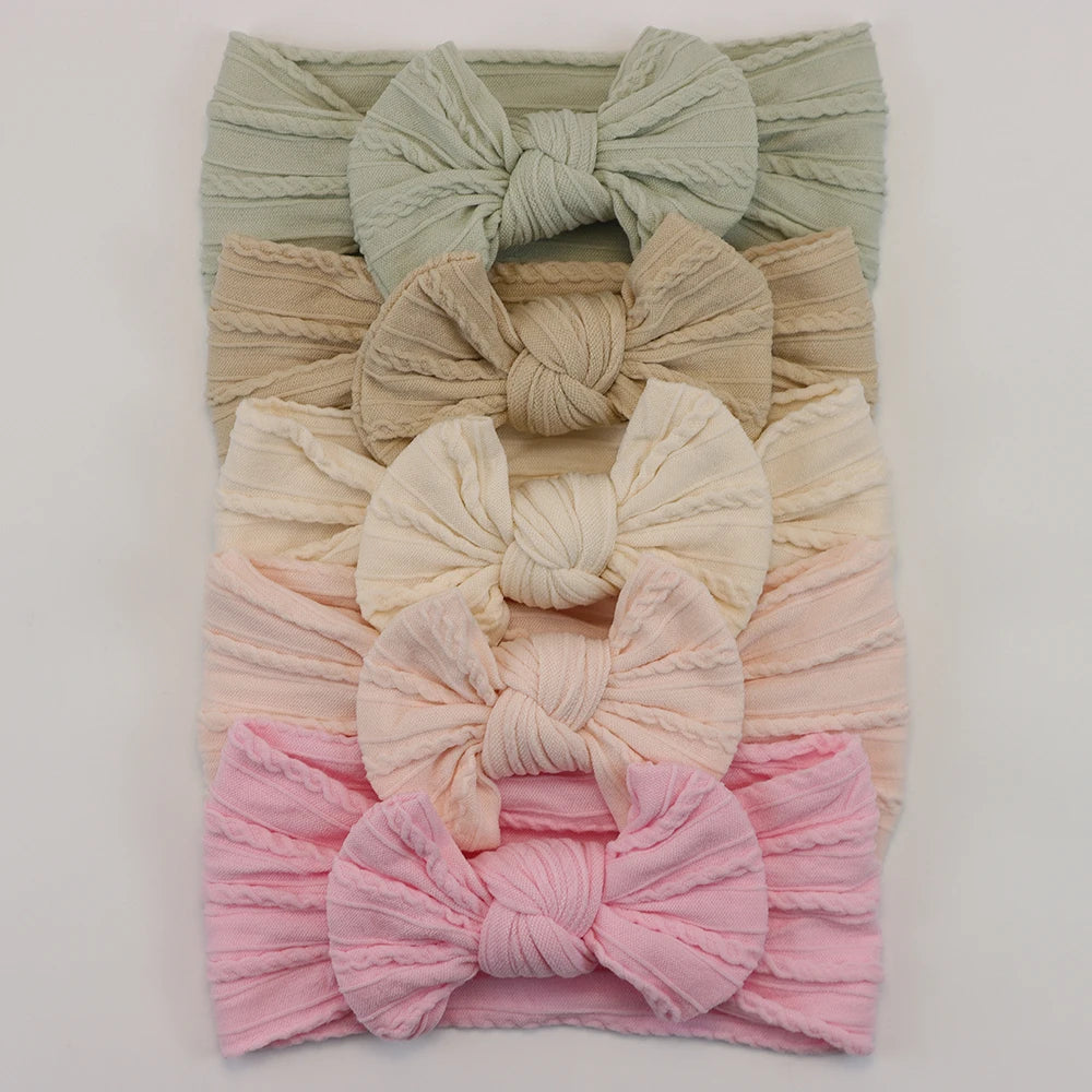 Baby Bows Headbands – Elastic Knit