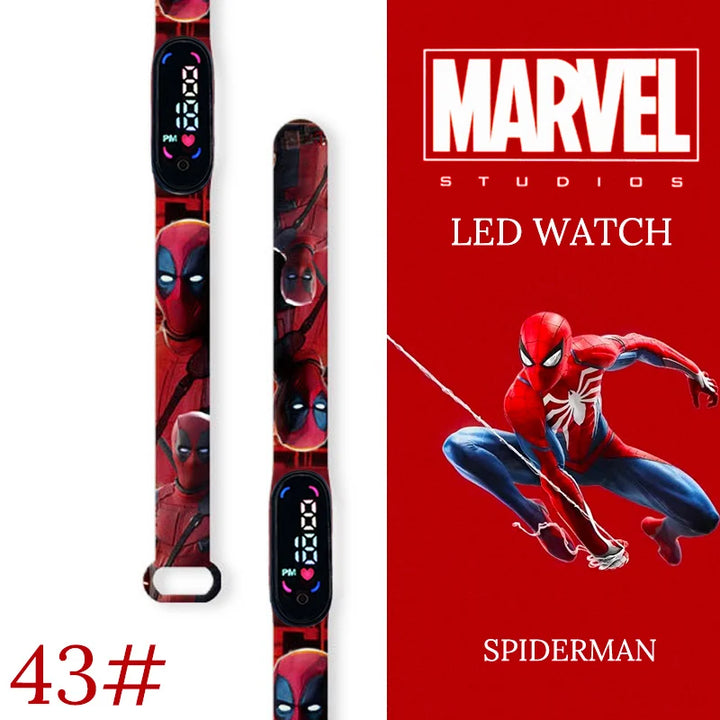 MINISO Spiderman Kids Digital Watch - Waterproof LED Sport Wristband