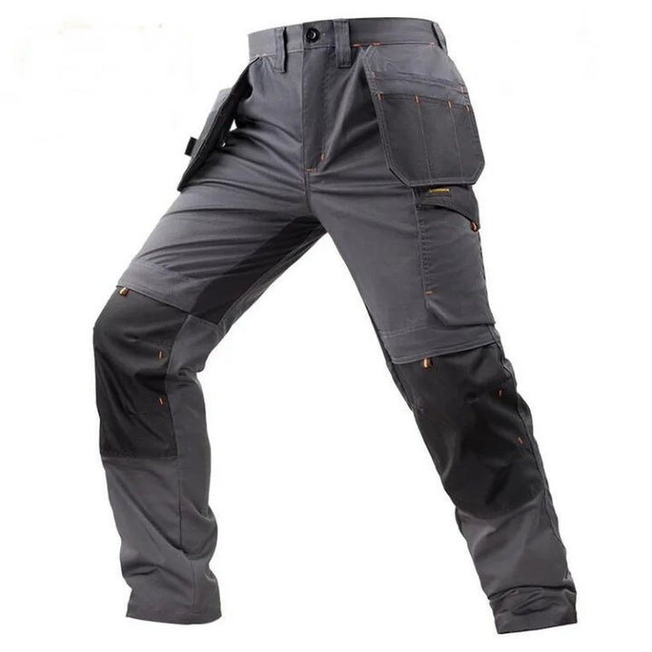 Men Outdoor Labor Trousers, Elastic Cargo Pants With Hanging Tool Pocket