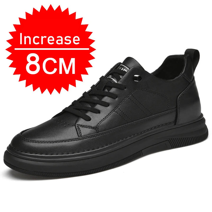 Casual Men Elevator Shoes Height Increase Shoes for Men Height Increase White Shoes Black Shoes 6/8CM Tall Shoes Lift Sneakers