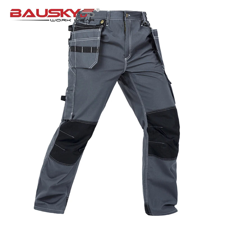 Polycotton Work Pants Men Electrician Long Working Pants for Man Multi Pockets Cargo Trousers Men Workwear Pants for Men