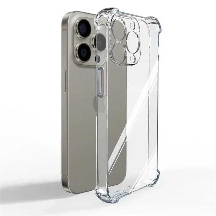 Luxury Clear Shockproof Case For iPhone 15 16 14 13 12 11 Pro Max Phone Cover on iPhone 13 12 Mini X XR XS 8 14 15 Plus Cover