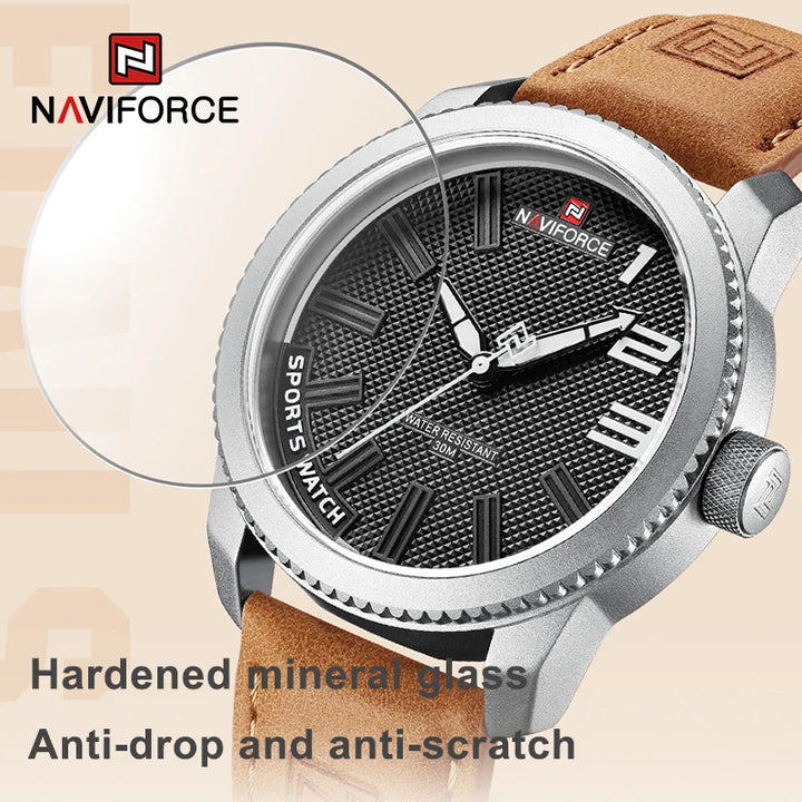 Original NAVIFORCE Watch For Men 2022 New Quartz Sport Waterproof Clock Fashion Luxury High Quality Male Leather Wrist watch