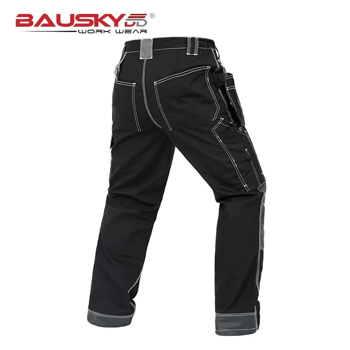 Polycotton Work Pants Men Electrician Long Working Pants for Man Multi Pockets Cargo Trousers Men Workwear Pants for Men