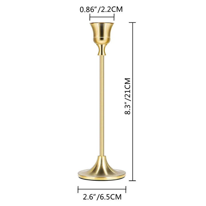 European Style Golden Candle Holders – Elegant Metal Candlestick