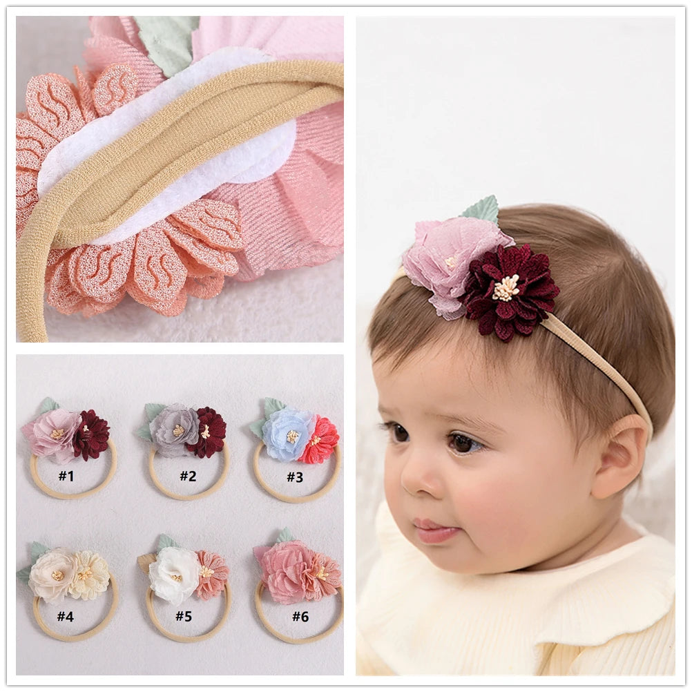 Baby Girl Headband – Elastic Floral Headwear