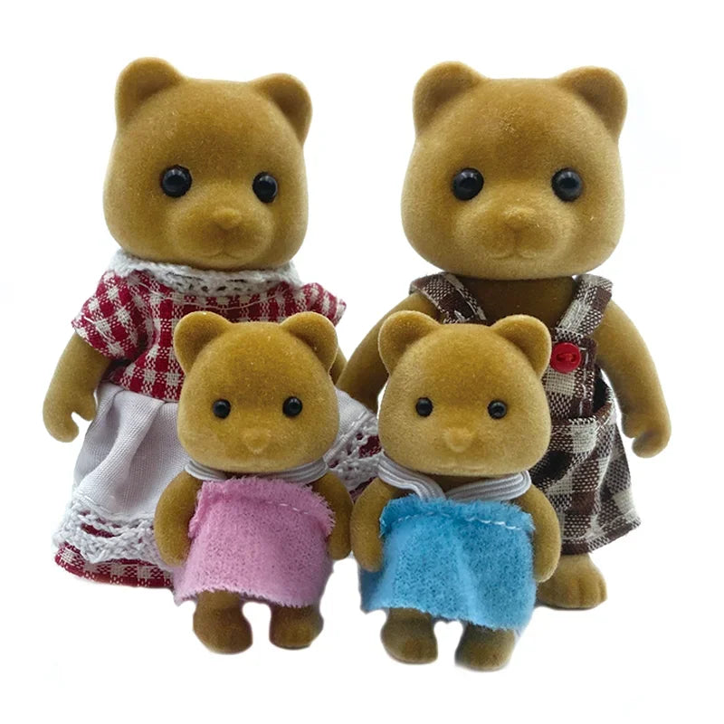 Forest Animal Family 1_12 Dollhouse Accessories Mini_yythk